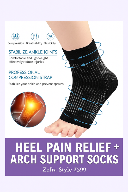 BD Swelling Arch Heel Socks yoga sport protect socks Pack of 2 Pair
